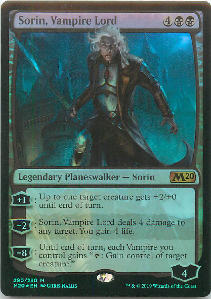 マジックザギャザリング MTG 黒 吸血鬼の王、ソリン M20-290 神話レア Foil 【中古】