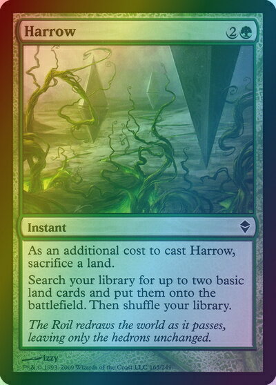 マジックザギャザリング MTG 緑 砕土 ZEN-165 コモン Foil 【中古】