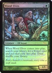 マジックザギャザリング MTG ウッド・エルフ(アリーナ リーグ プロモ 2006) DCI プロモ Foil 【中古】