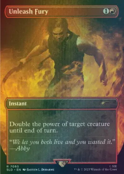 マジックザギャザリング MTG 赤 憤激解放(ボーダーレス) SLD-7050 レア Foil 【中古】