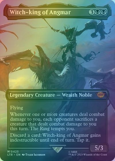 マジックザギャザリング MTG 黒 アングマールの魔王 (ボーダーレス) LTR-423 神話レア Foil 【中古】