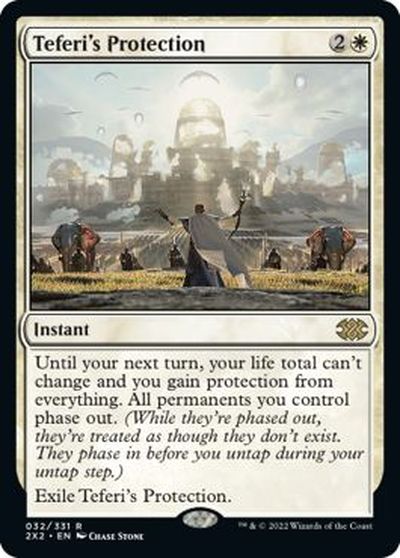 マジックザギャザリング MTG 白 テフェリーの防御 2X2-32 レア 【中古】