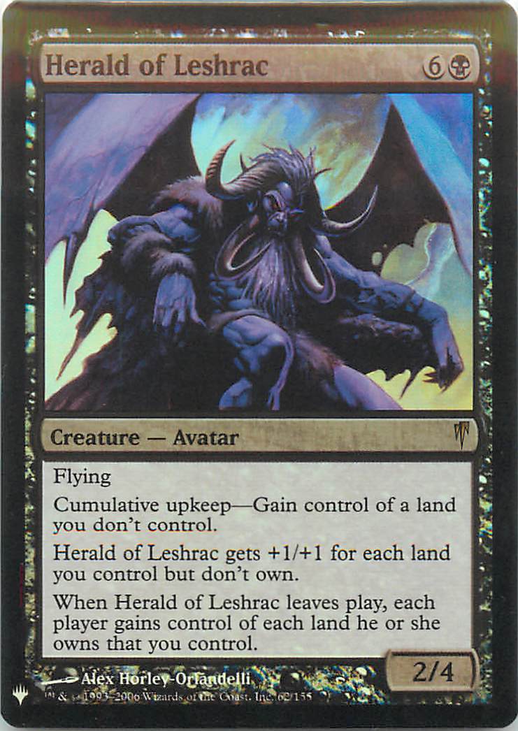 マジックザギャザリング MTG 黒 レシュラックの伝令 MB1-62 レア Foil 【中古】