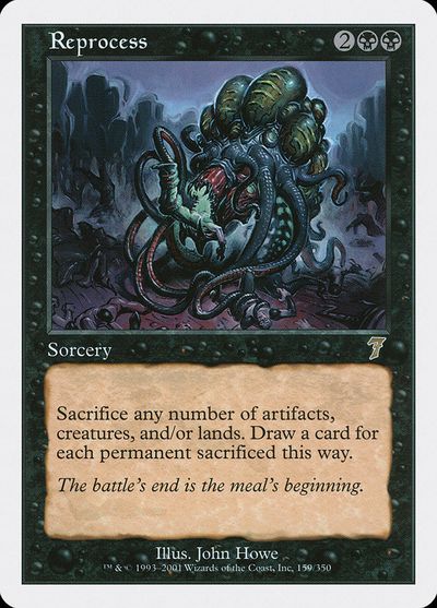 マジックザギャザリング MTG 黒 再処理 7ED-159 レア 【中古】