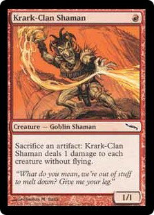 マジックザギャザリング MTG 赤 クラーク族のシャーマン MRD-98 コモン 【中古】