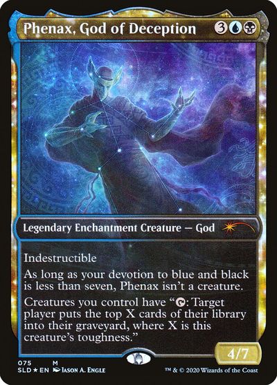 マジックザギャザリング MTG 金(多色) 欺瞞の神、フィナックス SLD-75 神話レア Foil 【中古】