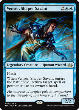 マジックザギャザリング MTG 青 造物の学者、ヴェンセール MM3-55 レア 【中古】