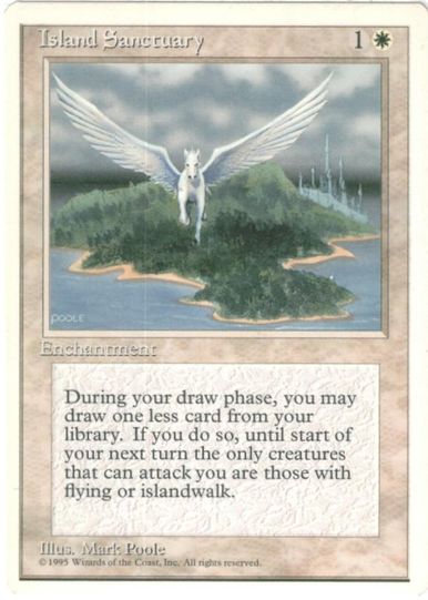 マジックザギャザリング MTG 白 孤島の聖域 4ED-31 レア 【中古】