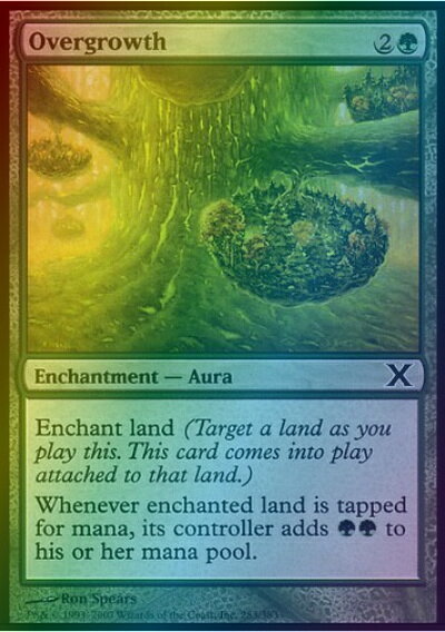 マジックザギャザリング MTG 緑 はびこり 10ED-283 コモン Foil 【中古】