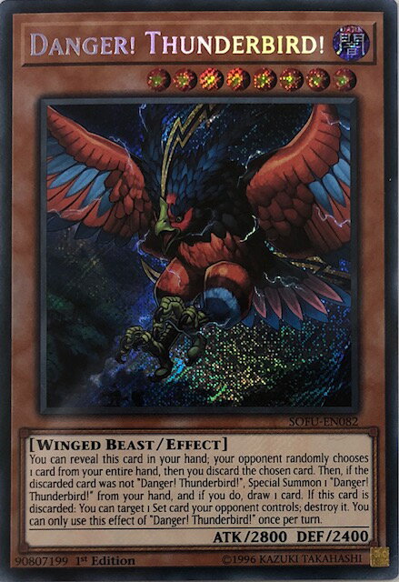 乐天商城 - 遊戯王 未界域のサンダーバード 英語版 1st SOFU-EN082 Secret SOFU-EN082 シークレット 【中古】