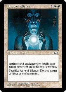 マジックザギャザリング MTG 白 沈黙のオーラ WTH-7 アンコモン 【中古】