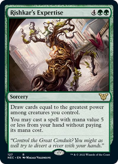 マジックザギャザリング MTG 緑 リシュカーの巧技 NEC-127 レア 【中古】