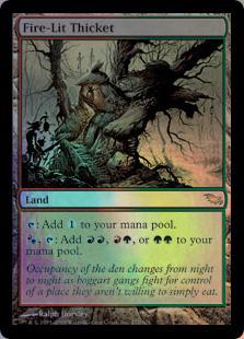 マジックザギャザリング MTG 無色 火の灯る茂み SHM-271 レア Foil 【中古】