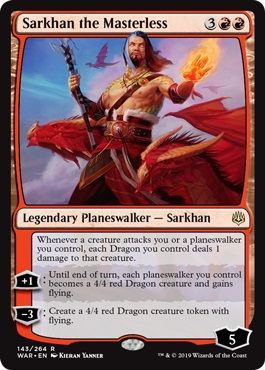 マジックザギャザリング MTG 赤 主無き者、サルカン WAR-143 レア 【中古】