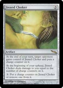 マジックザギャザリング MTG 茶（アーティファクト） 英語版 凶運の首輪/Jinxed Choker MRD-189 レア【ランクA】【中古】