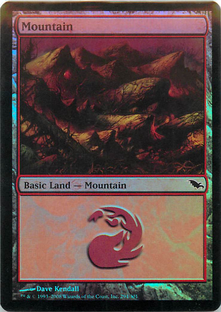 マジックザギャザリング MTG 無色 山 SHM-294 基本土地 Foil 【中古】