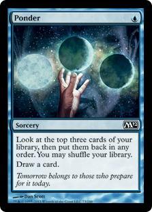 マジックザギャザリング MTG 青 思案 M12-73 コモン 【中古】