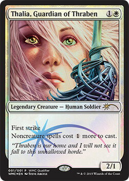 マジックザギャザリング MTG 白 スレイベンの守護者、サリア WMC-1 プロモ Foil 【中古】