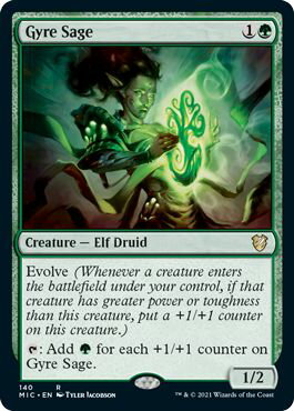 マジックザギャザリング MTG 緑 円環の賢者 MIC-140 レア 【中古】