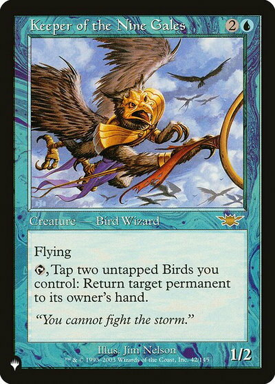 マジックザギャザリング MTG 青 九つの強風の守り手 TL1-42 レア 【中古】