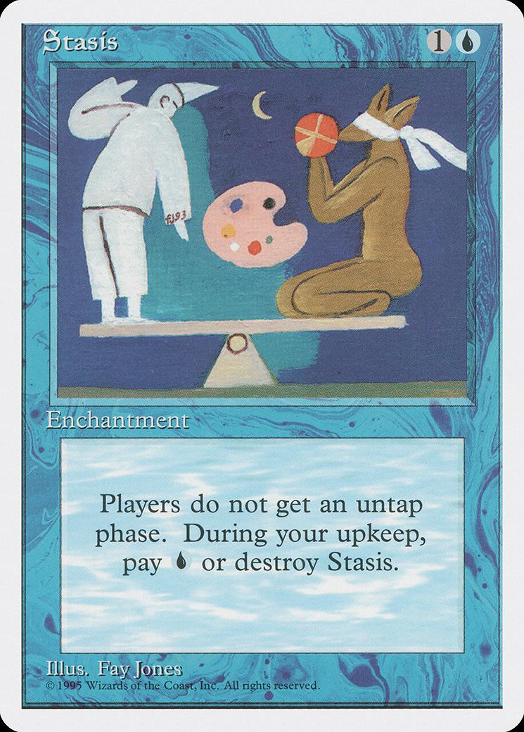 マジックザギャザリング MTG 青 停滞 4ED-104 レア 【中古】