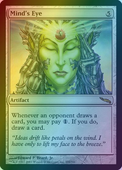 マジックザギャザリング MTG 茶 精神の眼 MRD-205 レア Foil 【中古】