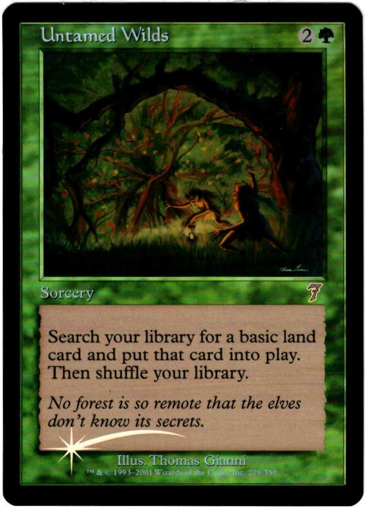 マジックザギャザリング MTG 緑 荒々しき自然 7ED-279 アンコモン Foil 【中古】