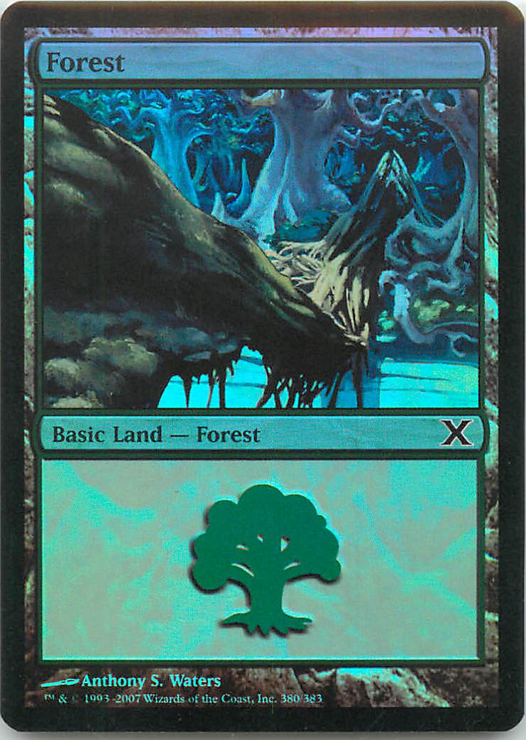 マジックザギャザリング MTG 無色 森 10ED-380 基本土地 Foil 【中古】