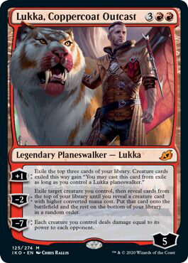 マジックザギャザリング MTG 赤 銅纏いののけ者、ルーカ IKO-125 神話レア 【中古】