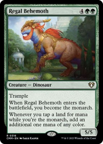 マジックザギャザリング MTG 緑 絢爛なビヒモス CMM-316 レア 【中古】