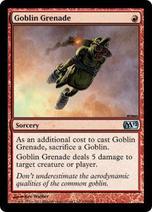 マジックザギャザリング MTG 赤 ゴブリンの手投げ弾 M12-140 アンコモン 【中古】
