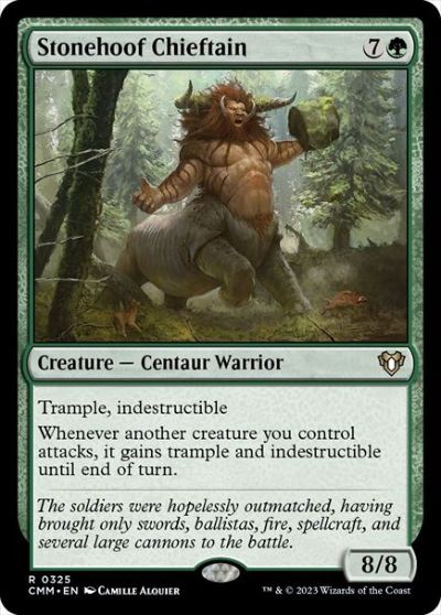 マジックザギャザリング MTG 緑 石蹄獣の酋長 CMM-325 レア 【中古】