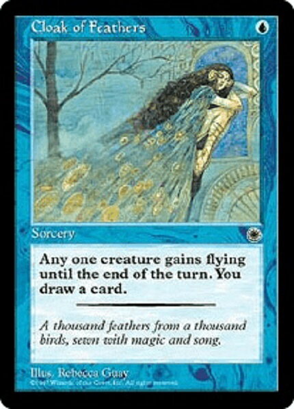 マジックザギャザリング MTG 青 羽根の外套 POR-44 コモン 【中古】