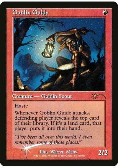 マジックザギャザリング MTG 赤 ゴブリンの先達 PRM-4 プロモ Foil 【中古】
