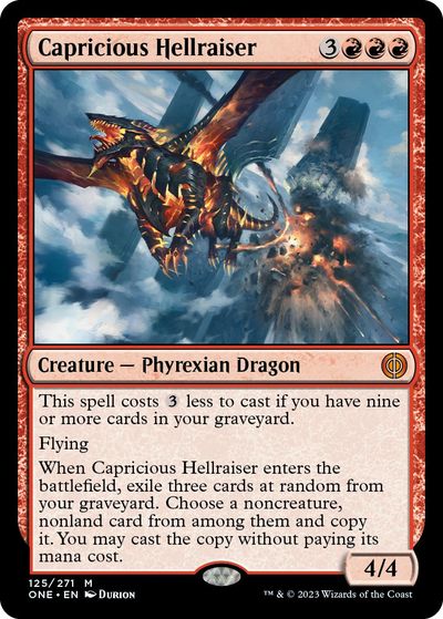 マジックザギャザリング MTG 赤 気まぐれな厄介者 ONE-125 神話レア 【中古】