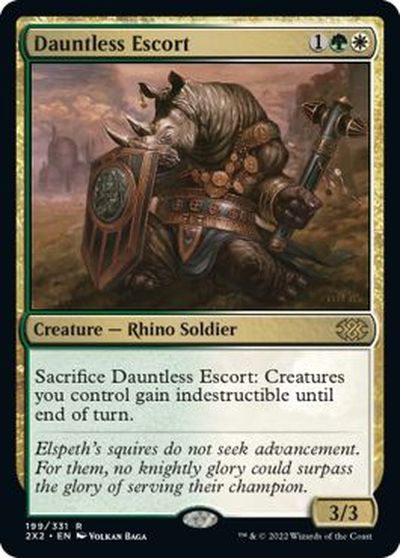 マジックザギャザリング MTG 金(多色) 不屈の随員 2X2-199 レア 【中古】
