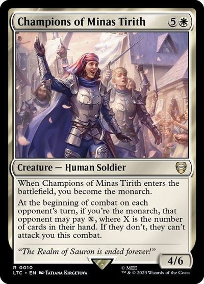 マジックザギャザリング MTG 白 ミナス・ティリスの英雄 LTC-10 レア 【中古】