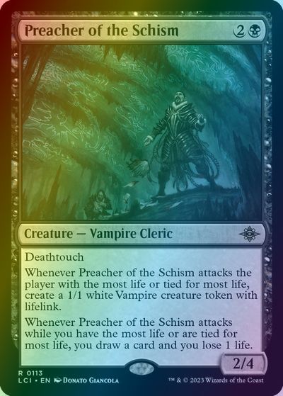 マジックザギャザリング MTG 黒 分派の説教者 LCI-113 レア Foil 【中古】