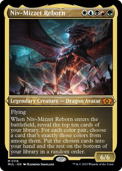 樂天商城 - マジックザギャザリング MTG 金(多色) ニヴ＝ミゼット再誕(エッチング) MUL-118 神話レア Foil 【中古】