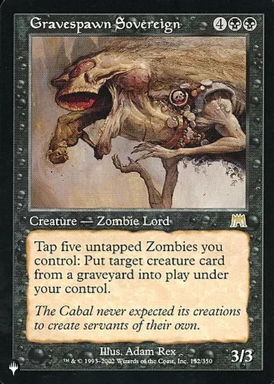 マジックザギャザリング MTG 黒 墓地生まれの君主 TL1-152 レア 【中古】