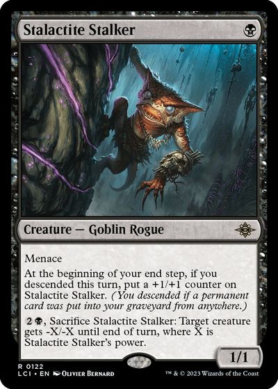マジックザギャザリング MTG 黒 鍾乳石の追跡者 LCI-122 レア 【中古】