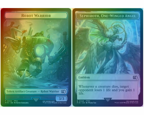 マジックザギャザリング MTG ロボット 戦士/片翼の天使 セフィロストークン FIN-12/FIN-24 プロモ Foil 【中古】