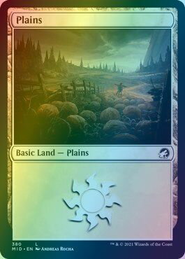 マジックザギャザリング MTG 無色 平地 MID-380 基本土地 Foil 【中古】