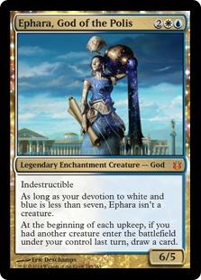 マジックザギャザリング MTG 金(多色) 都市国家の神、エファラ BNG-145 神話レア 【中古】