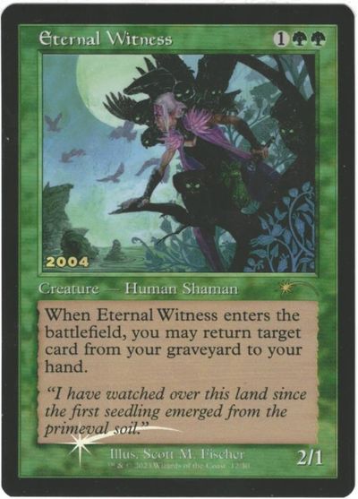 マジックザギャザリング MTG 緑 永遠の証人 PRM-12 30周年 プロモ Foil 【中古】