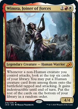 乐天商城 - マジックザギャザリング MTG 金(多色) 軍団のまとめ役、ウィノータ IKO-216 神話レア 【中古】