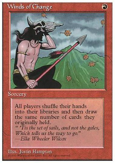 マジックザギャザリング MTG 赤 変化の風 4ED-232 レア 【中古】