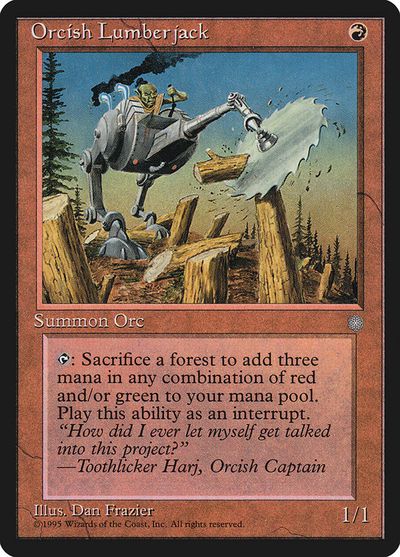 マジックザギャザリング MTG 赤 オークの木こり ICE-210 コモン 【中古】