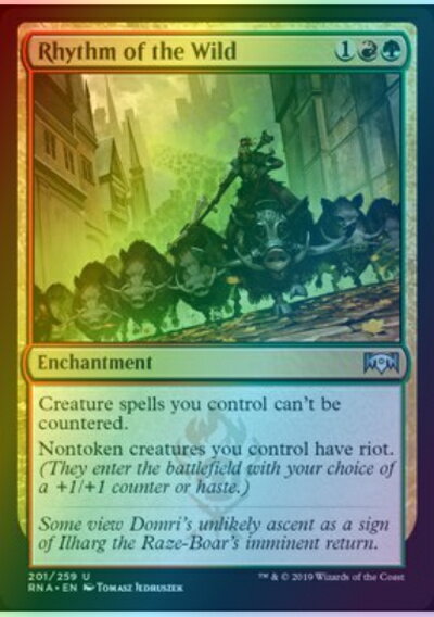 マジックザギャザリング MTG 金(多色) 野生の律動 RNA-201 アンコモン Foil 【中古】