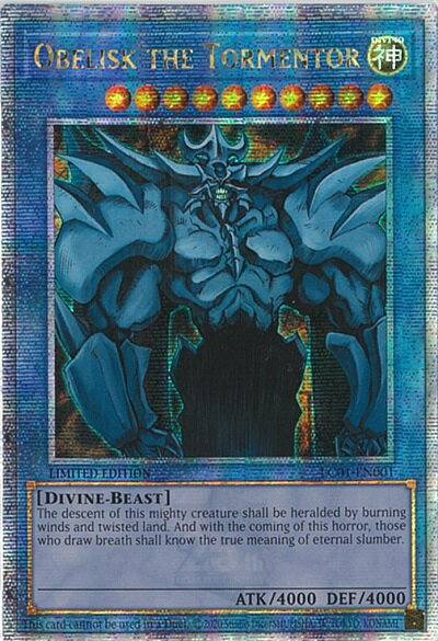遊戯王 オベリスクの巨神兵 英語版 Limited Edition LC01-EN001 Quarter Century Secret LC01-EN001 クォーターセンチュリーシークレット 【中古】